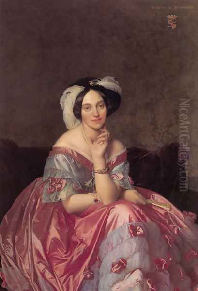 Baronne James de Rothschild, née Betty von Rothschild Oil Painting by Jean Auguste Dominique Ingres