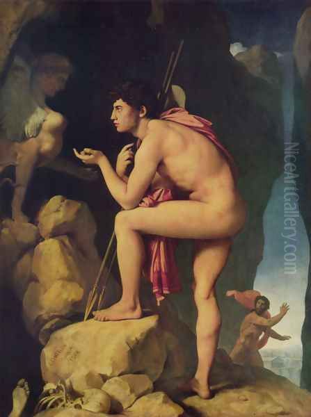 Oedipus and the Sphinx Oil Painting by Jean Auguste Dominique Ingres