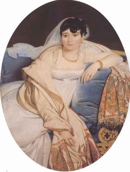 Madame Philibert Rivière, née Marie-Françoise-Jacquette-Bibiane Blot de Beauregard Oil Painting by Jean Auguste Dominique Ingres