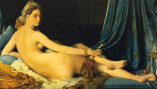 La Grande Odalisque Oil Painting by Jean Auguste Dominique Ingres