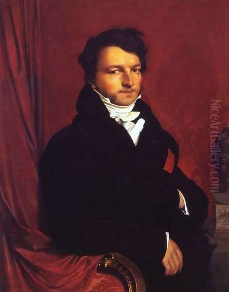 Baron Jacques Marquet de Montbreton de Norvins Oil Painting by Jean Auguste Dominique Ingres