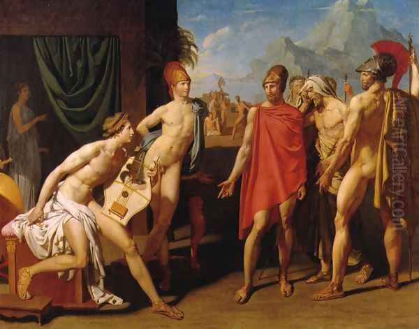 Achilles Receiving the Envoys of Agamemnon I Oil Painting by Jean Auguste Dominique Ingres