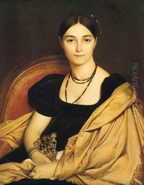 Antonia Duvaucey de Nittis Oil Painting by Jean Auguste Dominique Ingres