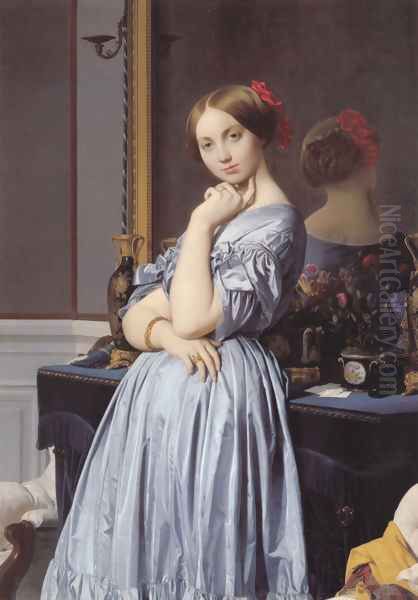 Vicomtess Othenin d'Haussonville, née Louise-Albertine de Broglie Oil Painting by Jean Auguste Dominique Ingres