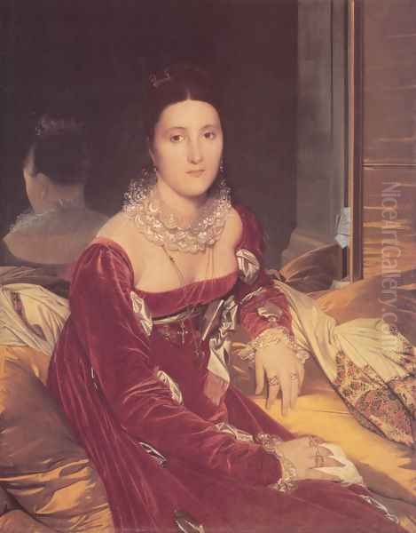 Madame de Senonnes, née Marie-Geneviève-Marguerite Marcoz, later Vicomtess de Senonnes Oil Painting by Jean Auguste Dominique Ingres