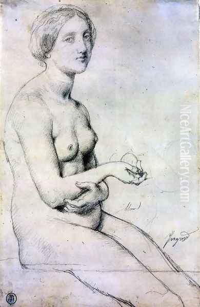 Study for 'Vénus à Paphos' Oil Painting by Jean Auguste Dominique Ingres