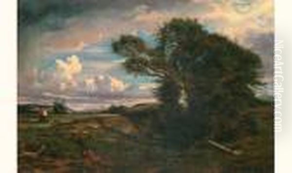 Les Plaines D'arques Dit Le Buisson Oil Painting by Nicolas Louis Cabat