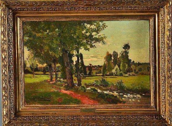 paysage De Campagne Oil Painting by Louis Alexandre Cabie