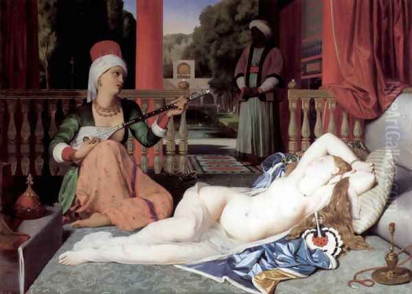 Odaliske und Sklavin Oil Painting by Jean Auguste Dominique Ingres