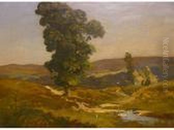 Paysage Au Grand Arbre Oil Painting by Louis Alexandre Cabie