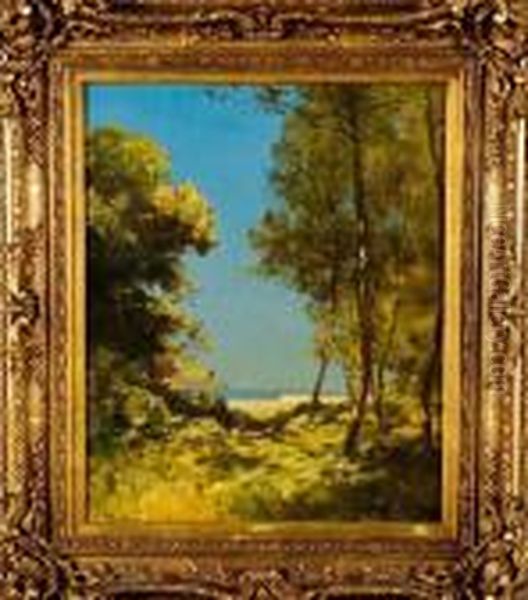 Paysage Aux Grands Arbres Oil Painting by Louis Alexandre Cabie