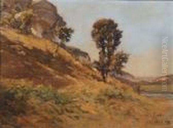 Dordogne Oil Painting by Louis Alexandre Cabie