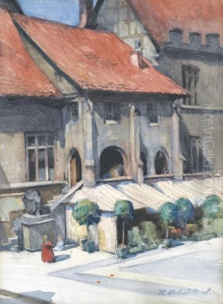 The Rathaus, Gottingen Oil Painting by Francis Campbell Boileau Cadell