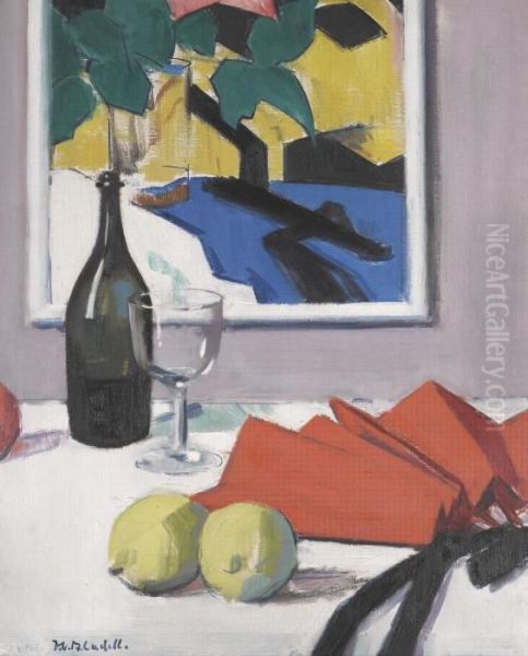 The Red Fan Oil Painting by Francis Campbell Boileau Cadell