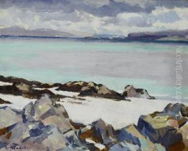 Iona Oil Painting by Francis Campbell Boileau Cadell