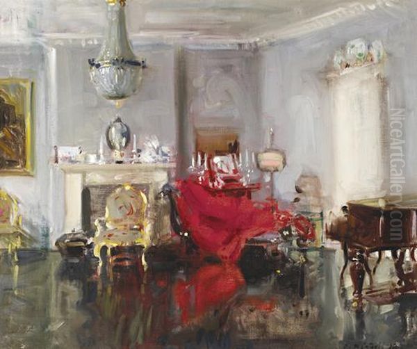 The Artist's Drawing Room Oil Painting by Francis Campbell Boileau Cadell