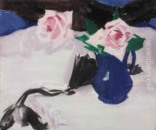 Roses Oil Painting by Francis Campbell Boileau Cadell