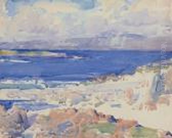 Iona Oil Painting by Francis Campbell Boileau Cadell