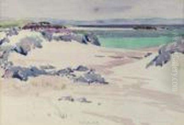 The White Sands Of Iona Oil Painting by Francis Campbell Boileau Cadell