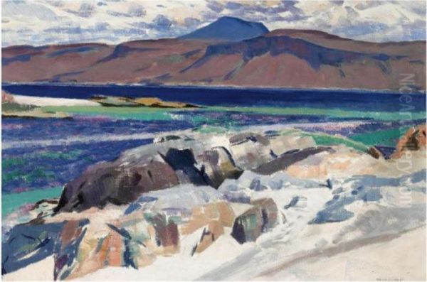 Ben More From Iona Oil Painting by Francis Campbell Boileau Cadell