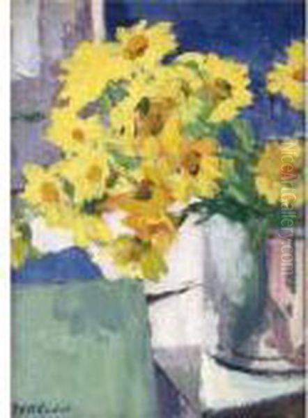 Corn Marigolds Oil Painting by Francis Campbell Boileau Cadell