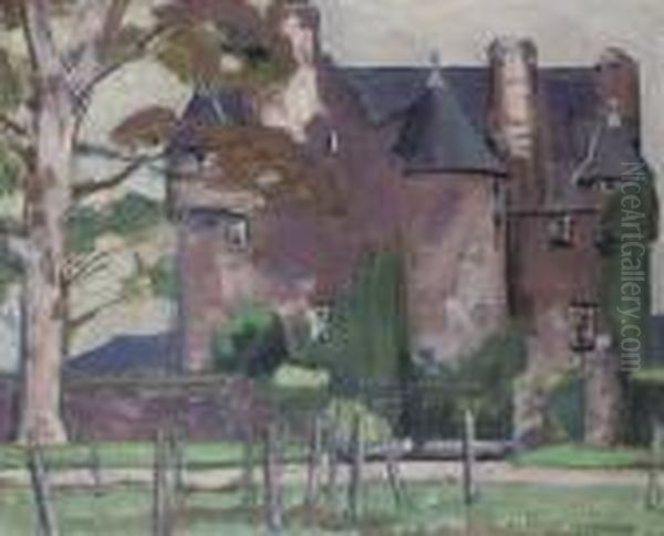 Barcaldine Castle Oil Painting by Francis Campbell Boileau Cadell