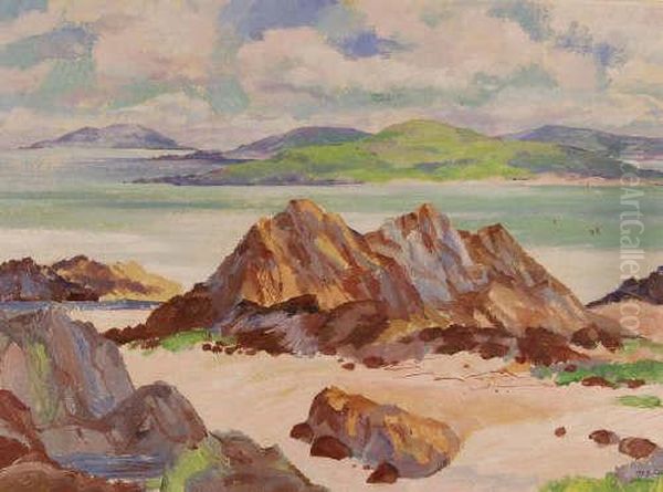 Extensive Coastal View At Iona Oil Painting by Francis Campbell Boileau Cadell