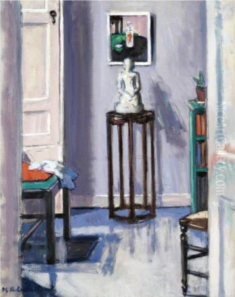 Interior With A Buddha Oil Painting by Francis Campbell Boileau Cadell