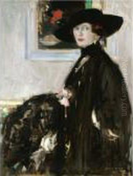 The Black Hat, Miss Don Wauchope Oil Painting by Francis Campbell Boileau Cadell