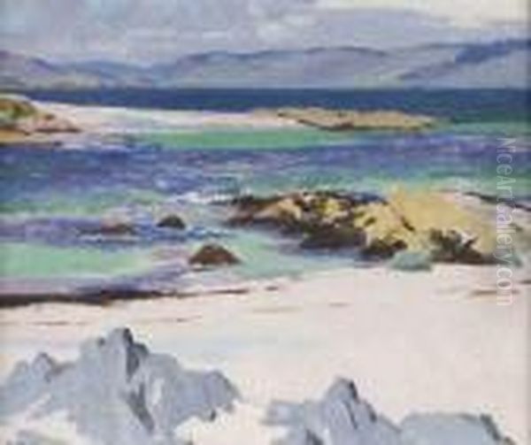 Sound Of Mull From Iona Oil Painting by Francis Campbell Boileau Cadell