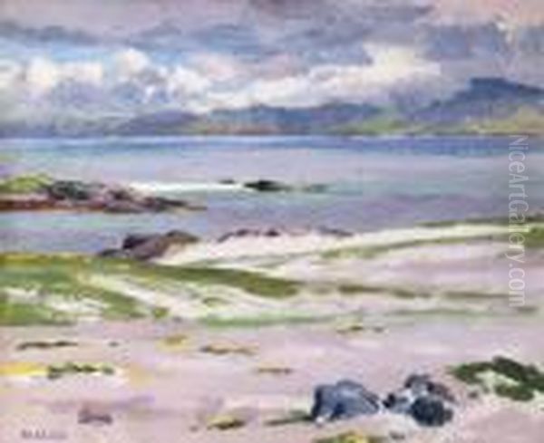 Iona Oil Painting by Francis Campbell Boileau Cadell