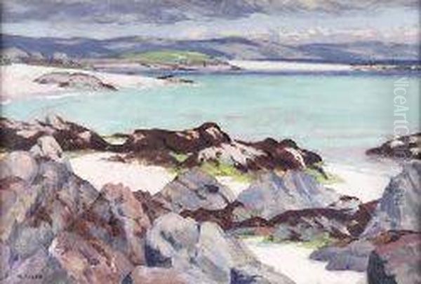 Iona - East Bay Oil Painting by Francis Campbell Boileau Cadell