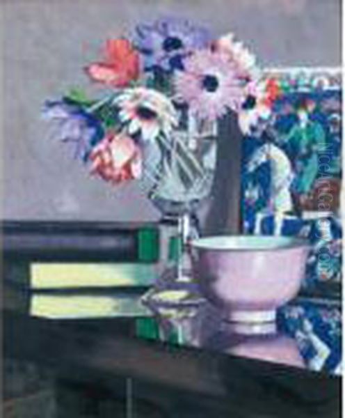 Still Life With Anemones by Francis Campbell Boileau Cadell