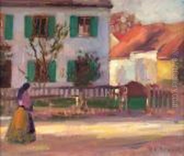 The Green Shutters (c1907) Oil Painting by Francis Campbell Boileau Cadell