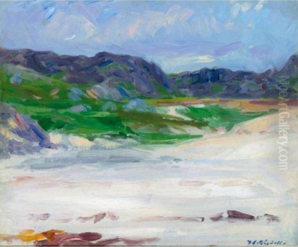 Iona Oil Painting by Francis Campbell Boileau Cadell