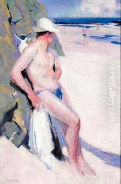 The Bather Oil Painting by Francis Campbell Boileau Cadell