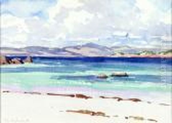 Iona Looking To Mull Oil Painting by Francis Campbell Boileau Cadell