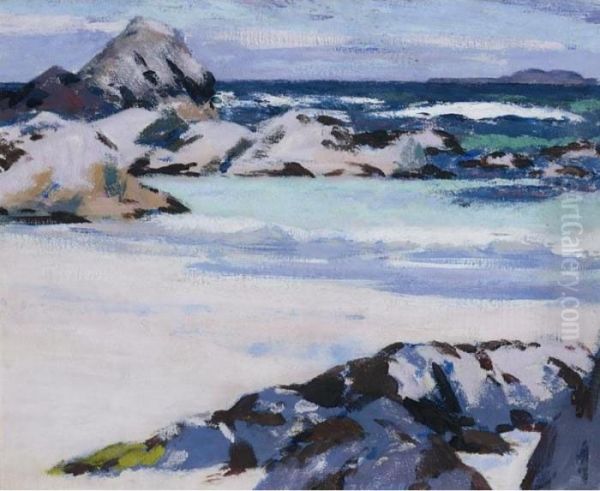 Iona, Looking Towards Lunga Oil Painting by Francis Campbell Boileau Cadell