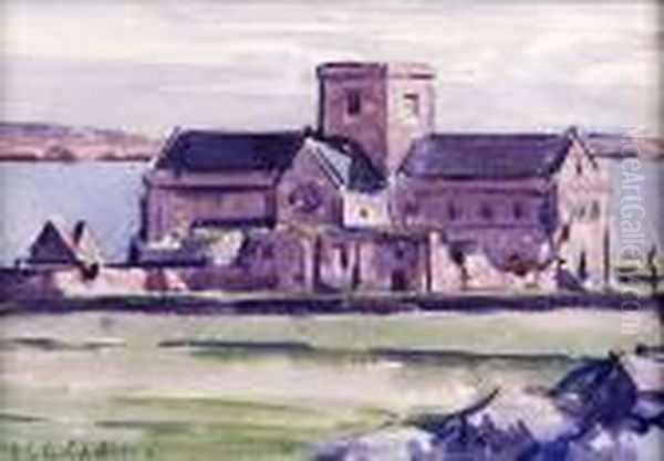 Iona Abbey Oil Painting by Francis Campbell Boileau Cadell