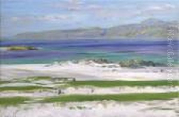 Iona Sound And Ben More Oil Painting by Francis Campbell Boileau Cadell