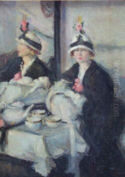 Reflection Oil Painting by Francis Campbell Boileau Cadell