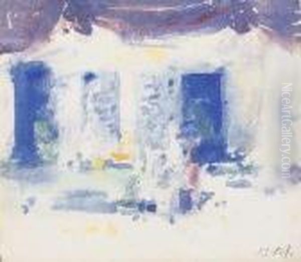 Lover's Garden- A Stage-set Oil Painting by Francis Campbell Boileau Cadell