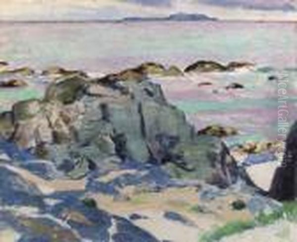 View Of Iona Possibly Looking Towards Staffa Oil Painting by Francis Campbell Boileau Cadell