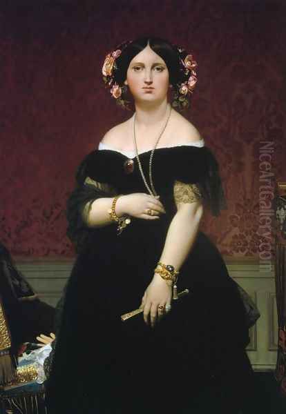 Ines Moitessier I Oil Painting by Jean Auguste Dominique Ingres