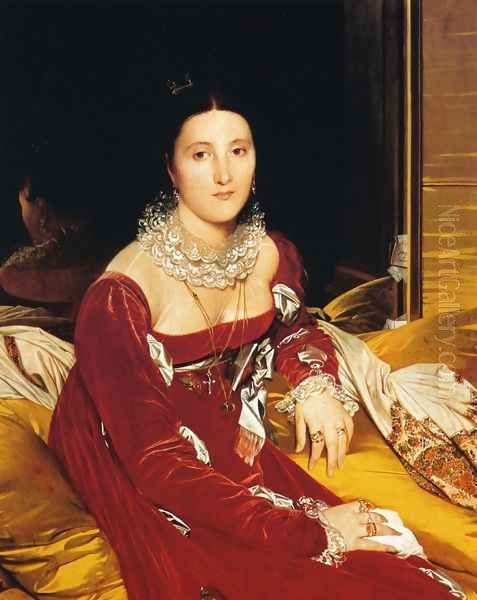 Marie Marcoz (later Vicomtesse de Senonnes) Oil Painting by Jean Auguste Dominique Ingres