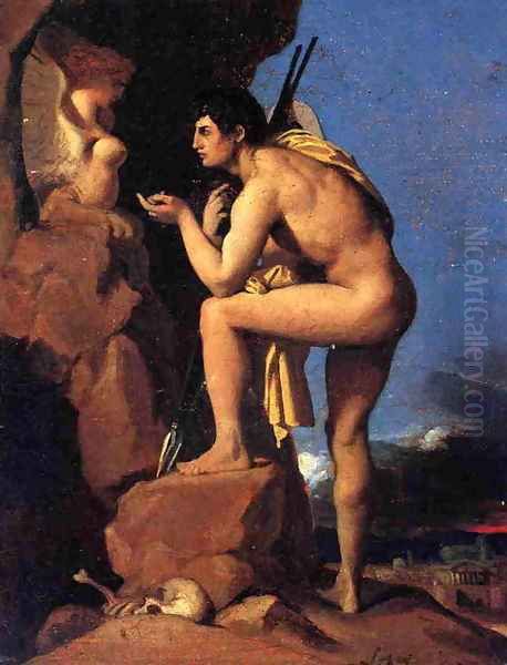 Oedipus and the Sphinx 2 Oil Painting by Jean Auguste Dominique Ingres