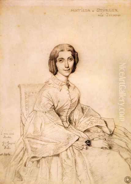 Madame Franz Adolf von Stuerler, born Matilda Jarman Oil Painting by Jean Auguste Dominique Ingres