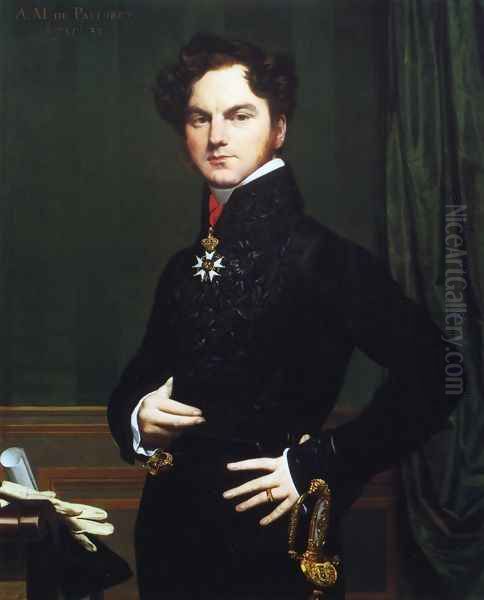 Comte Amedee-David de Pastoret Oil Painting by Jean Auguste Dominique Ingres