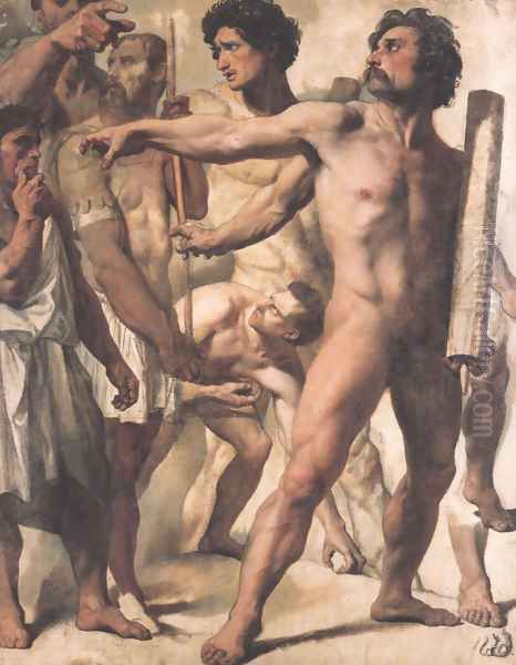 Study for The Martyrdom of St. Symphorien Oil Painting by Jean Auguste Dominique Ingres