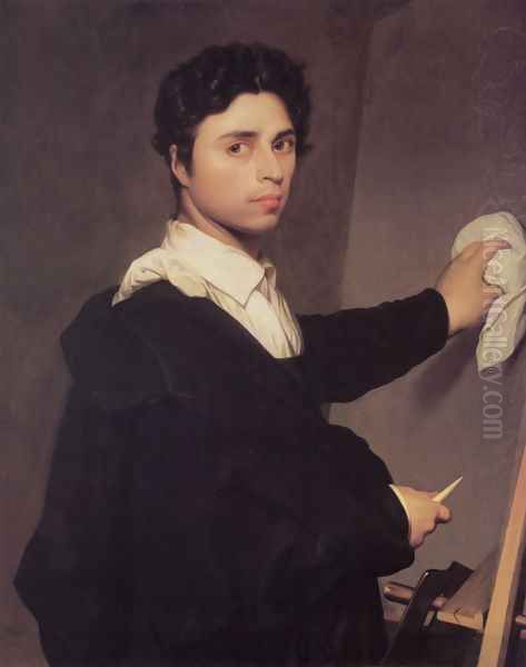 Copy after Ingres's 1804 Self-Portrait Oil Painting by Jean Auguste Dominique Ingres